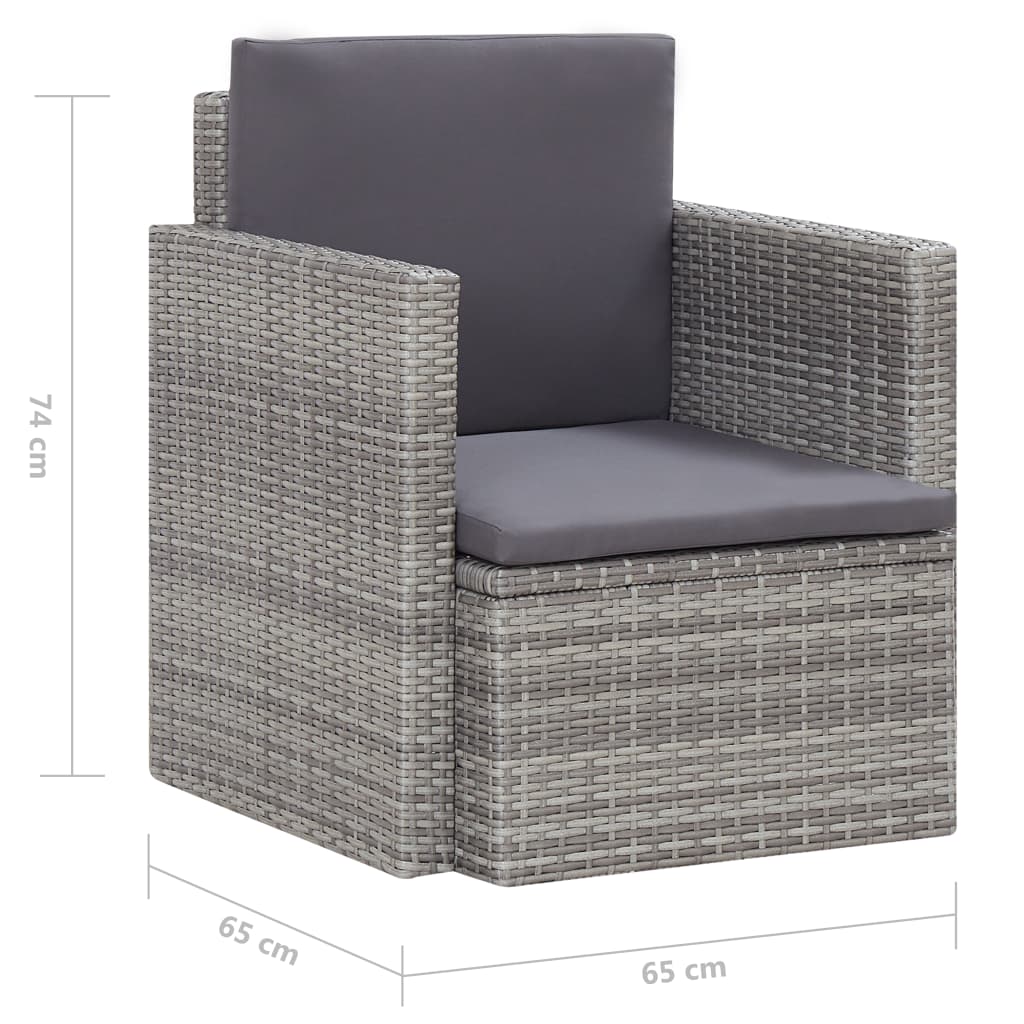 Patio Chair With Cushions Poly Rattan