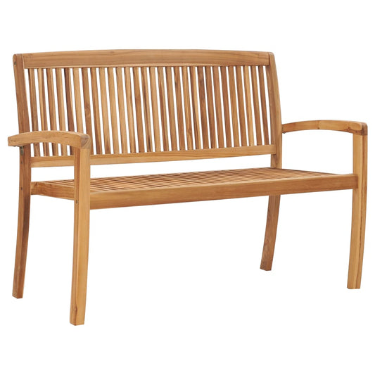 2-Seater Stacking Patio Bench Solid Teak Wood