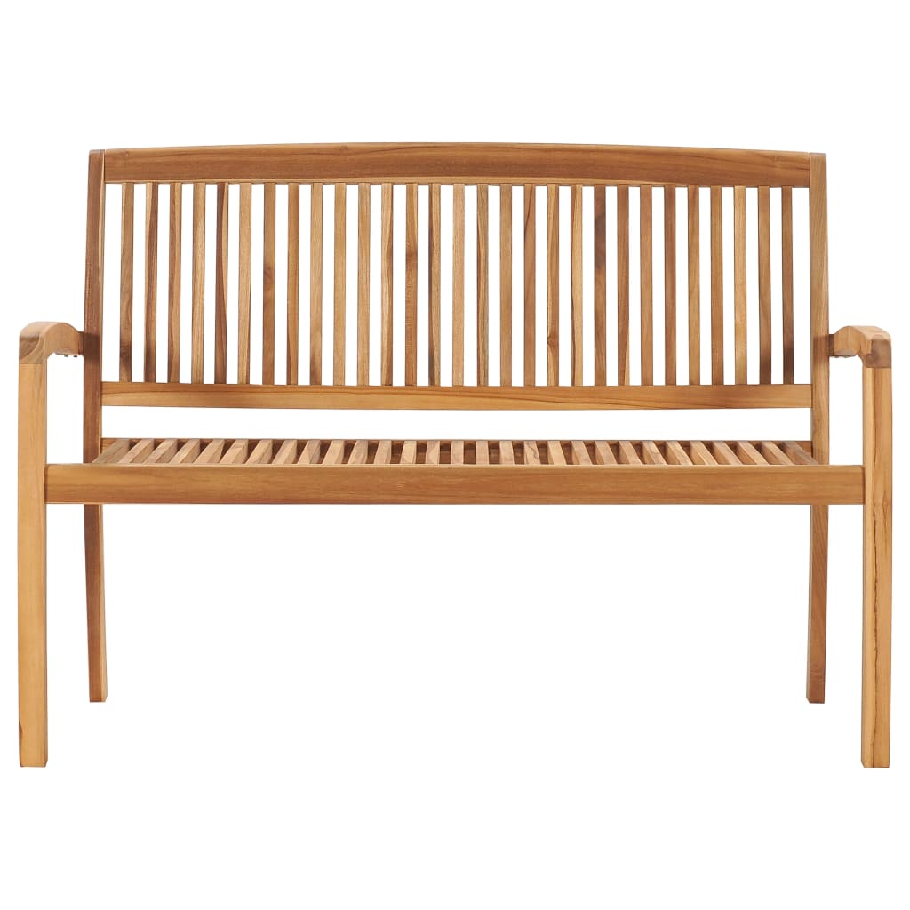 2-Seater Stacking Patio Bench Solid Teak Wood