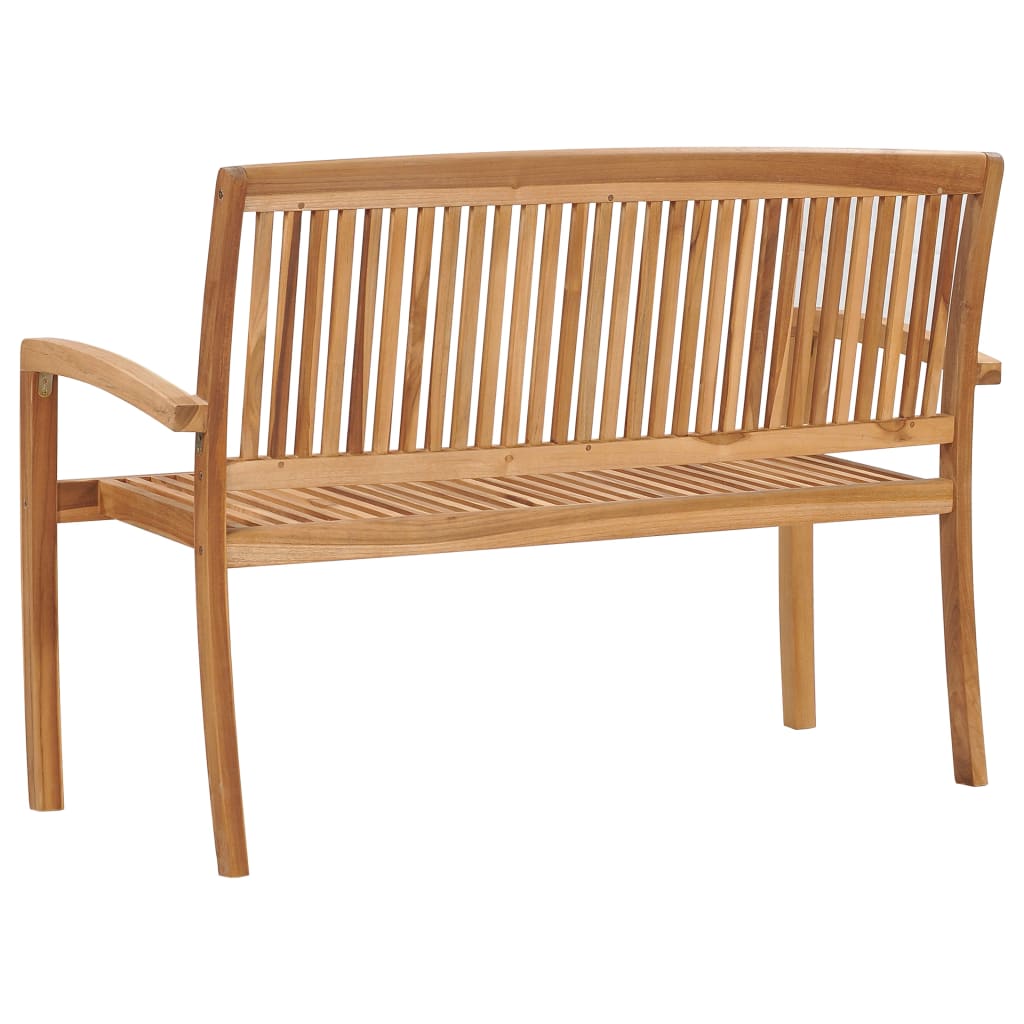 2-Seater Stacking Patio Bench Solid Teak Wood