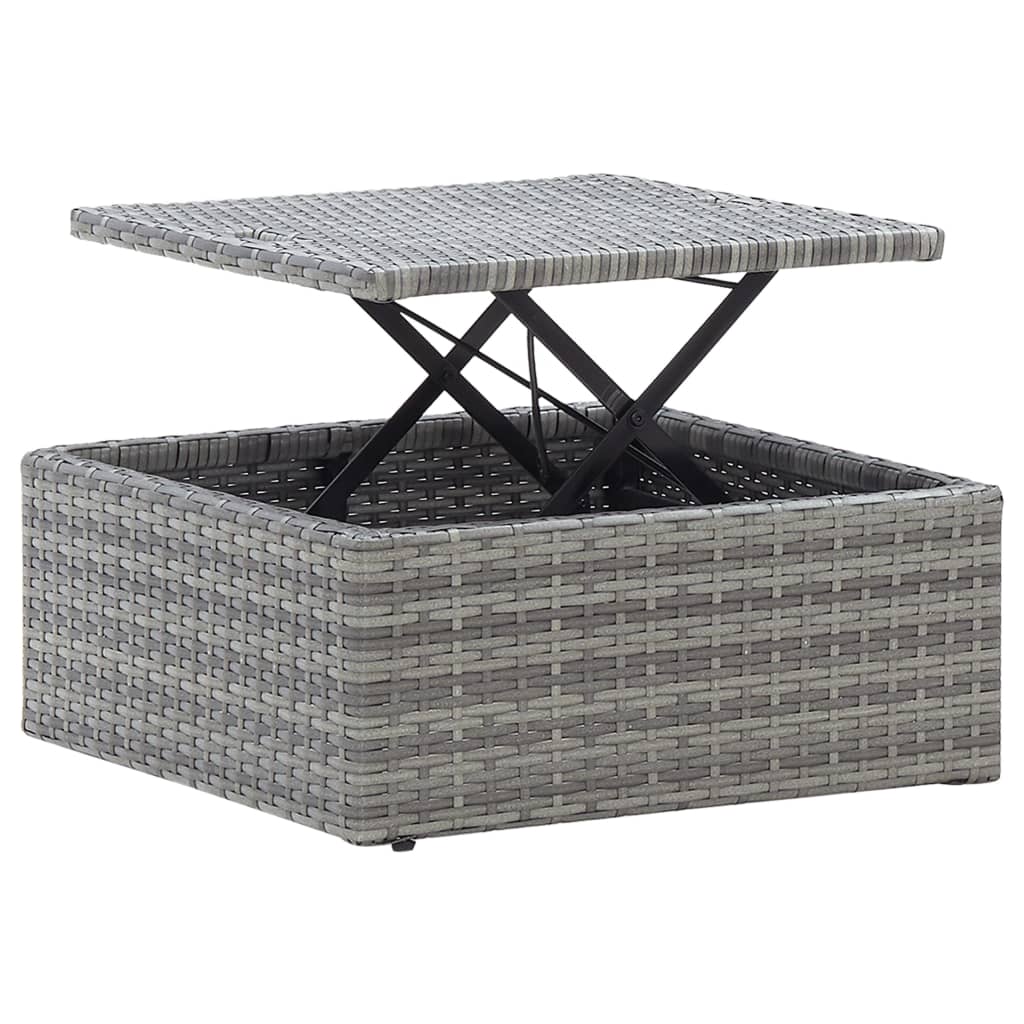 Patio Lounge Bed With Roof Mixed Poly Rattan