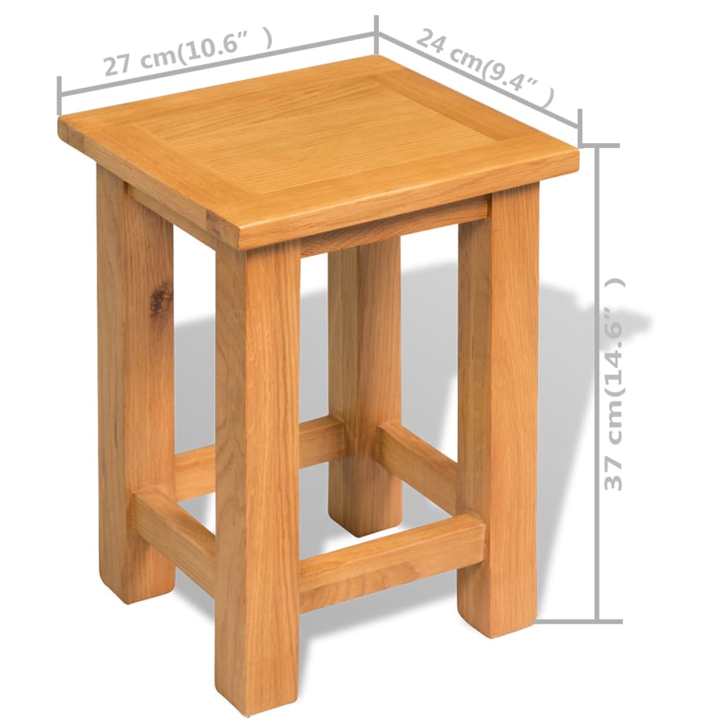 End Tables 2 Pcs 10.6&quot;X9.5&quot;X14.6&quot; Solid Oak Wood