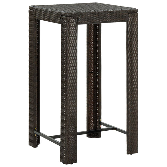 Patio Bar Table Poly Rattan