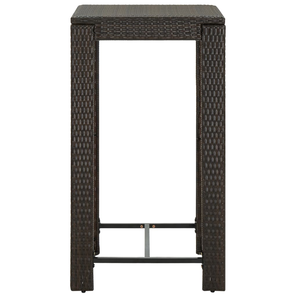 Patio Bar Table Poly Rattan