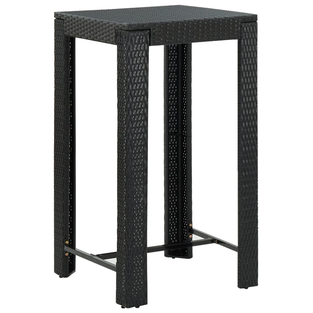 Patio Bar Table Poly Rattan