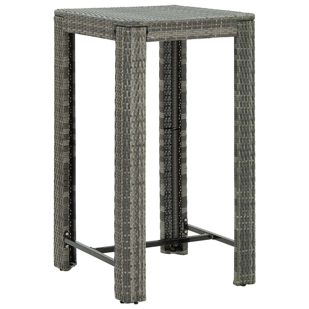 Patio Bar Table Poly Rattan