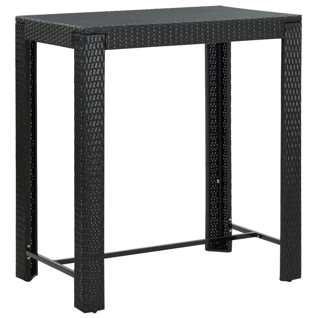 Patio Bar Table Poly Rattan