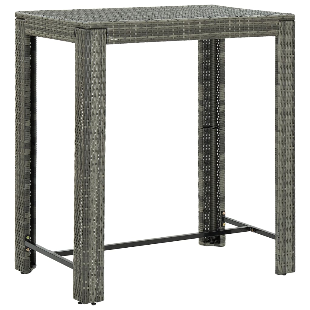 Patio Bar Table Poly Rattan