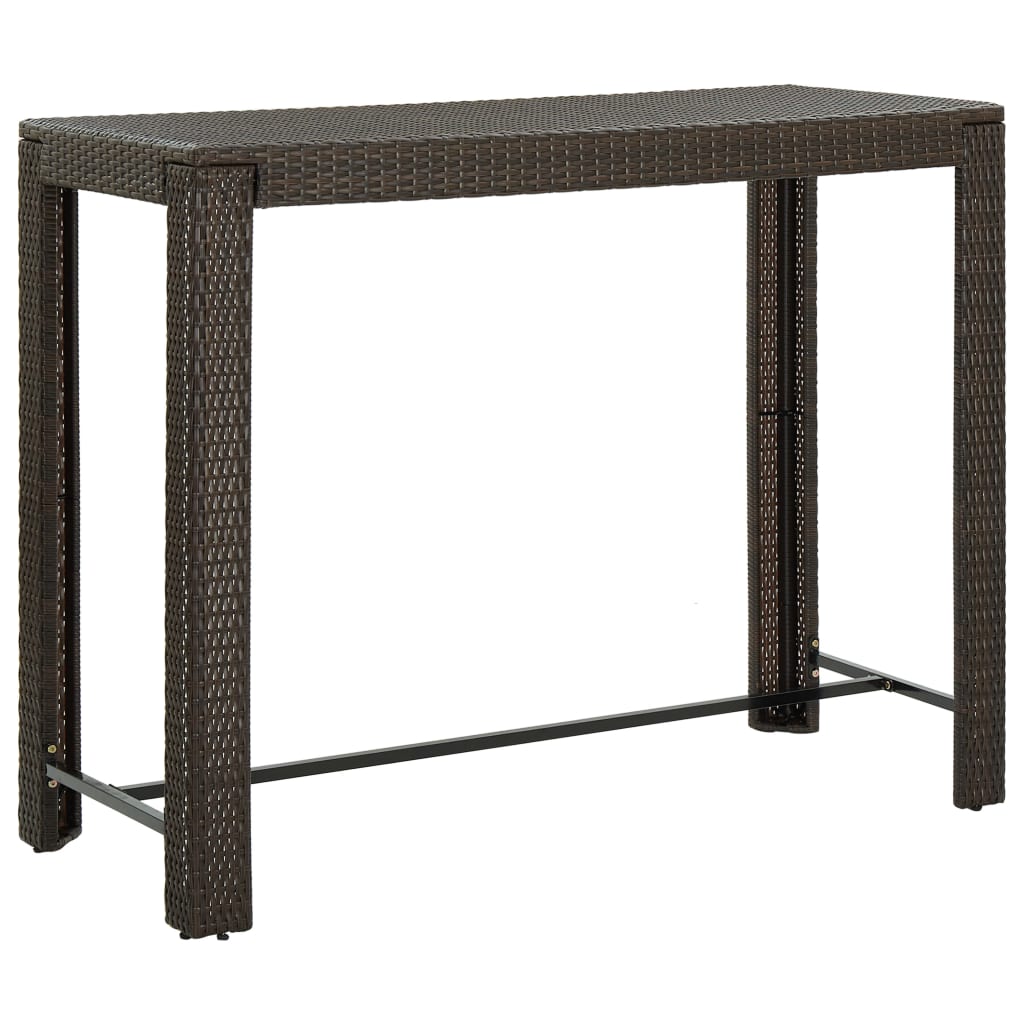 Patio Bar Table Poly Rattan