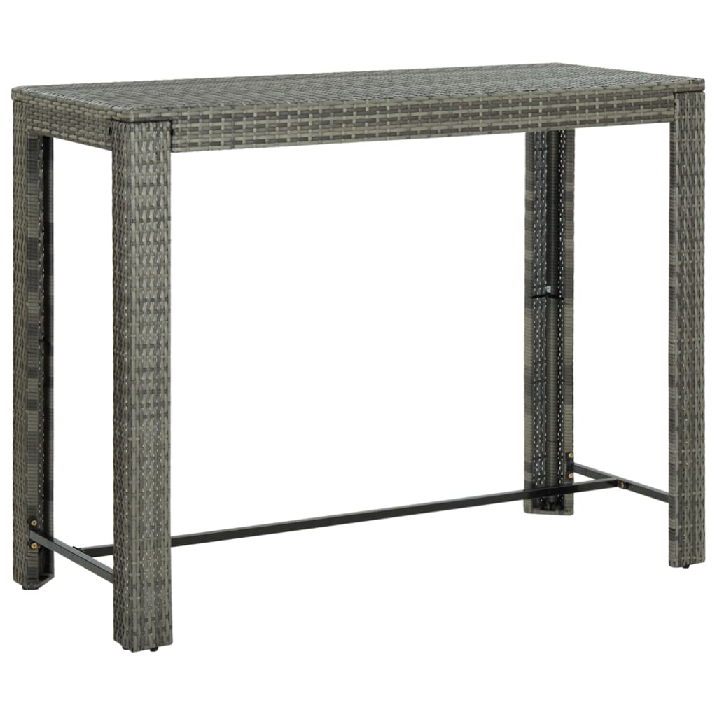 Patio Bar Table Poly Rattan