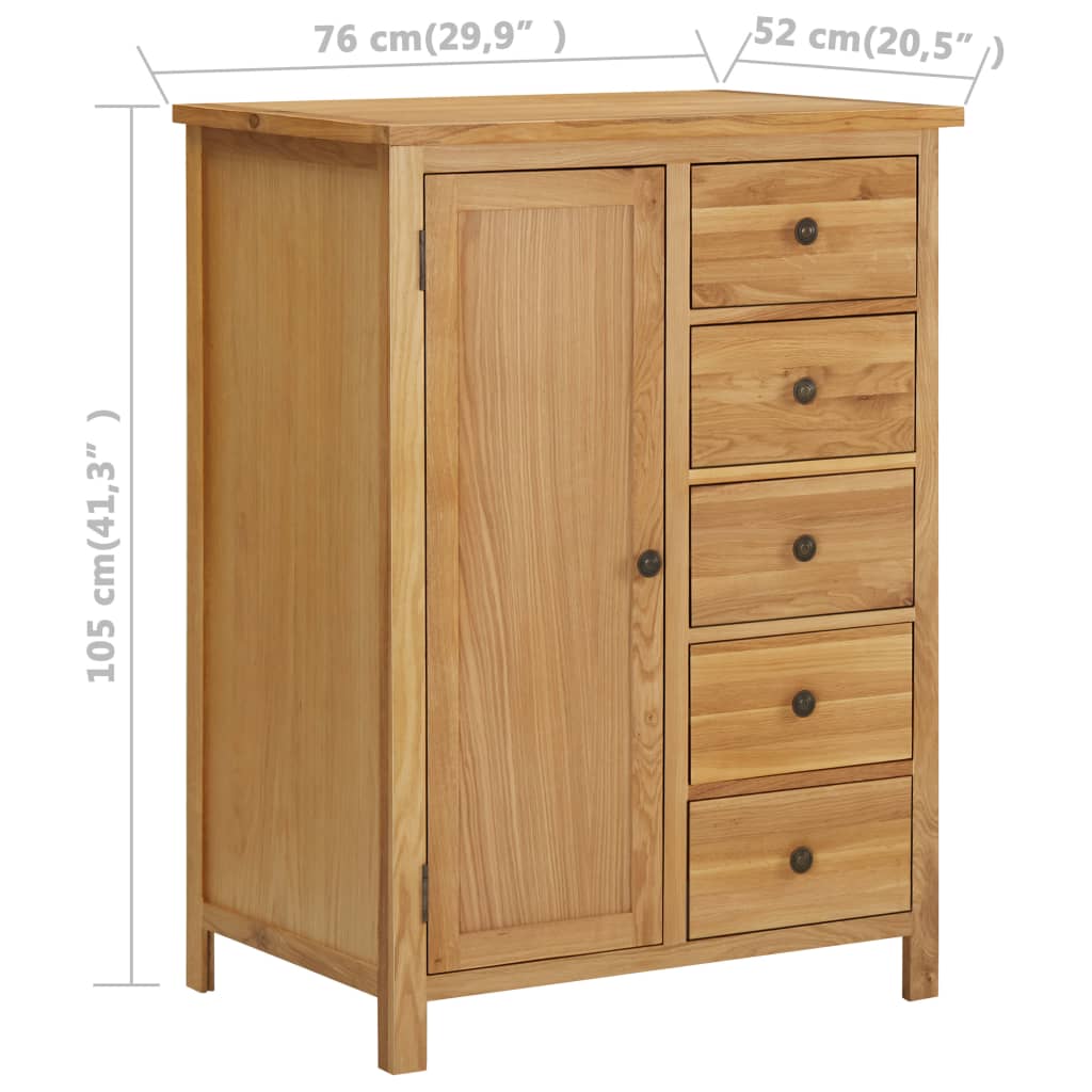 Wardrobe 29.9&quot;X20.5&quot;X41.3&quot; Solid Oak Wood