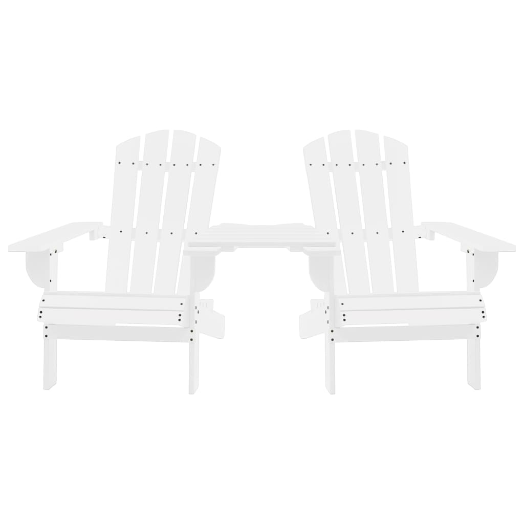 Patio Adirondack Chairs With Tea Table Solid Wood Fir