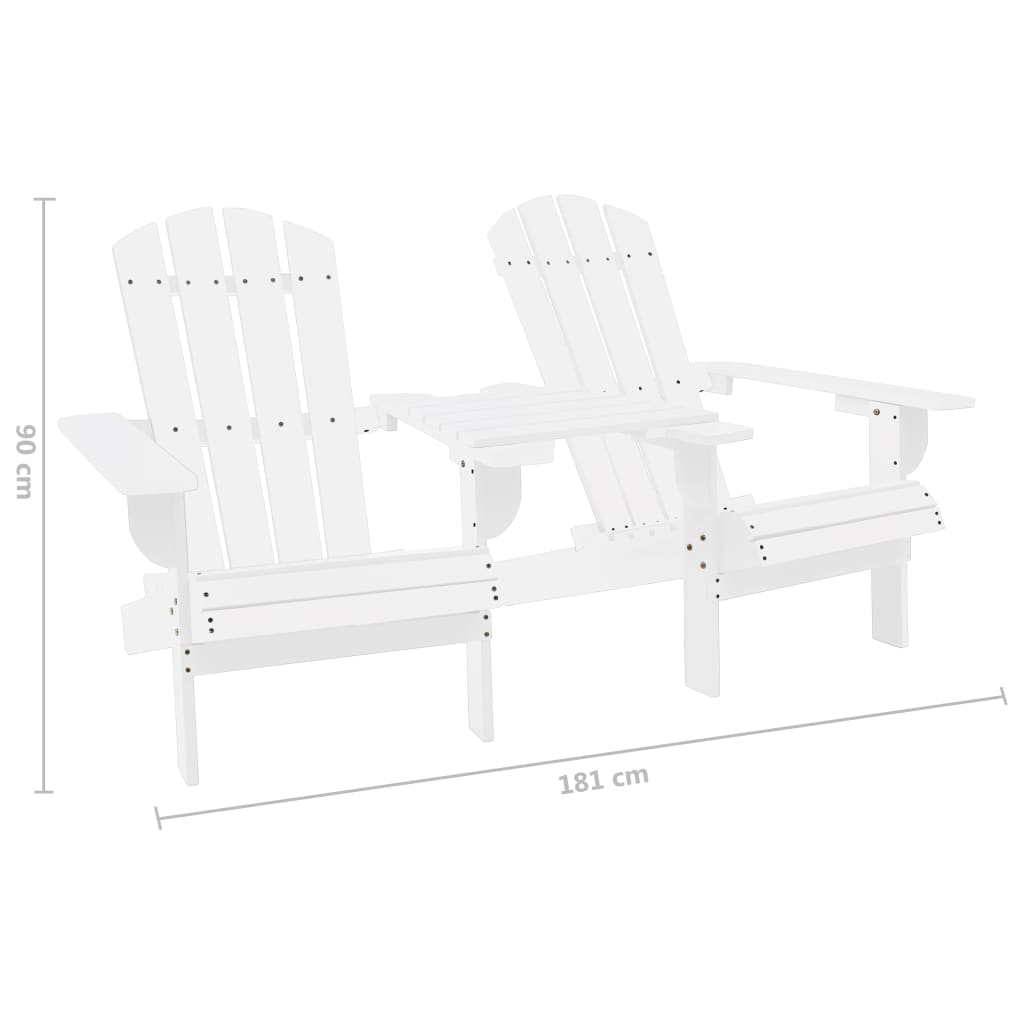 Patio Adirondack Chairs With Tea Table Solid Wood Fir