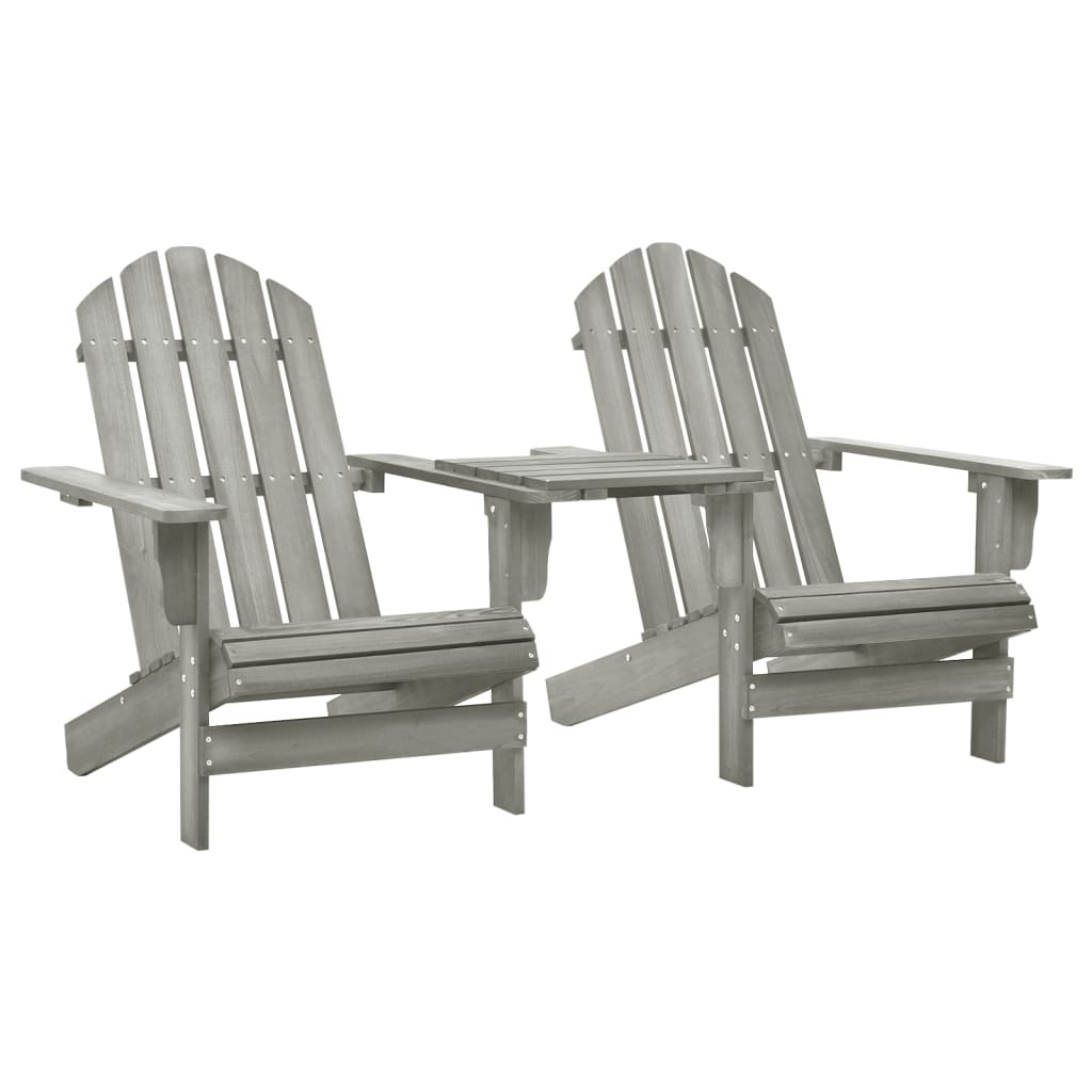 Patio Adirondack Chairs With Tea Table Solid Wood Fir