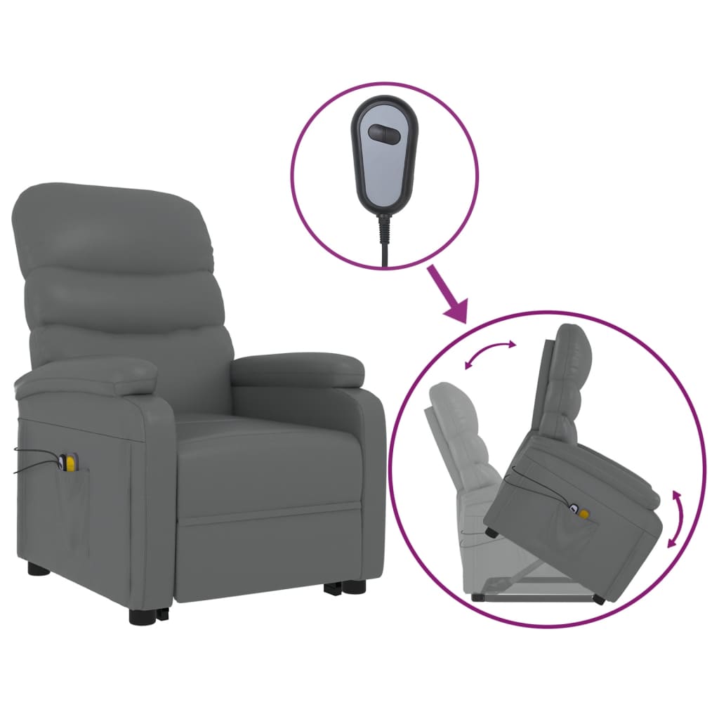 Stand Up Massage Chair Faux Leather