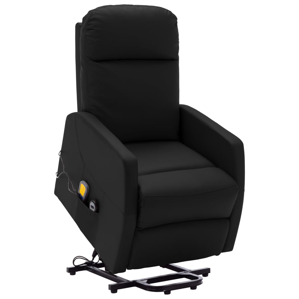 Power Lift Massage Recliner Faux Leather