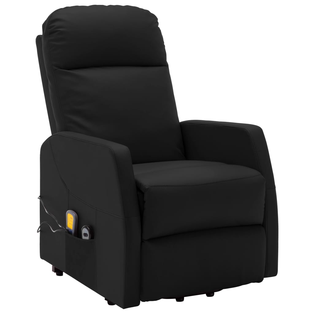 Power Lift Massage Recliner Faux Leather