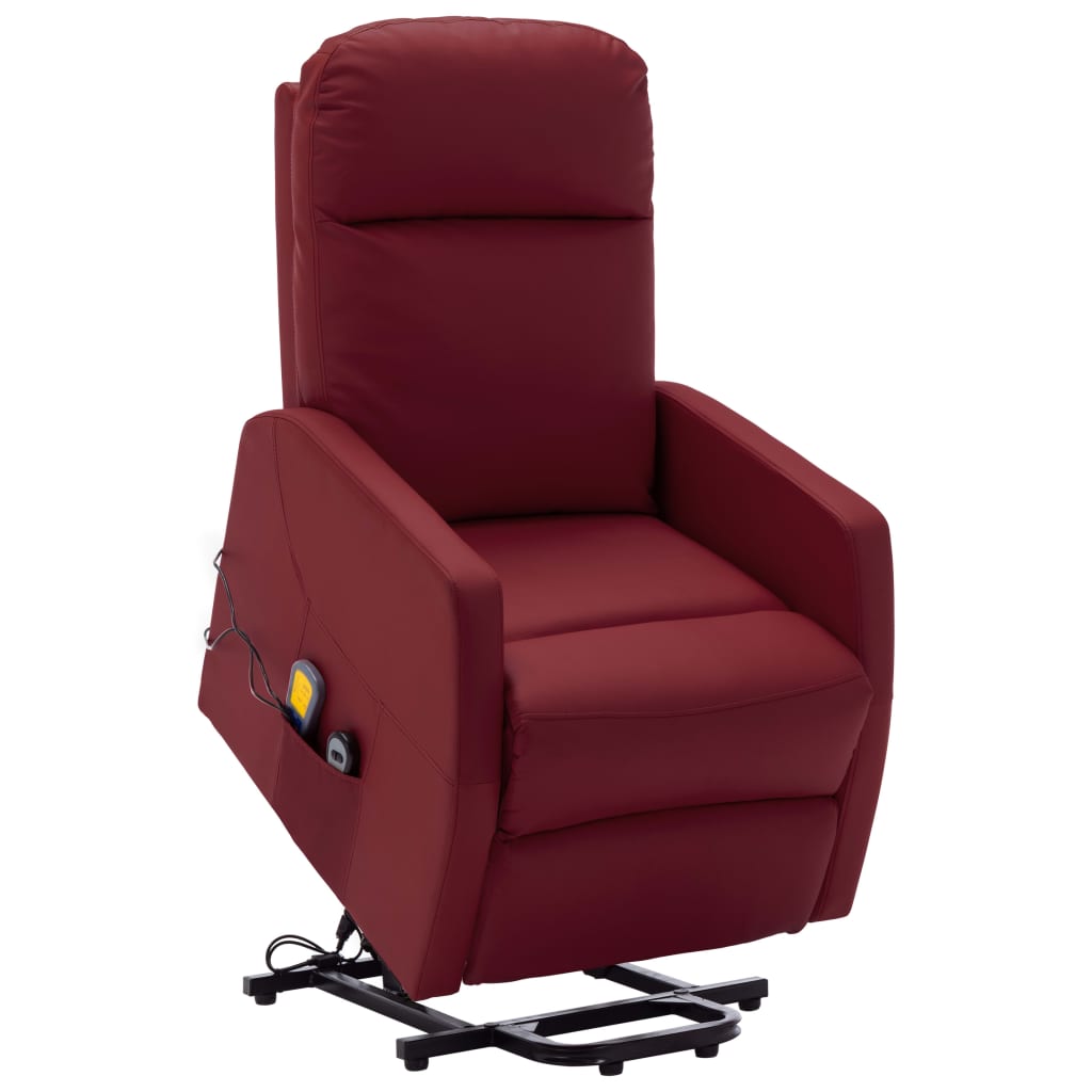 Power Lift Massage Recliner Faux Leather