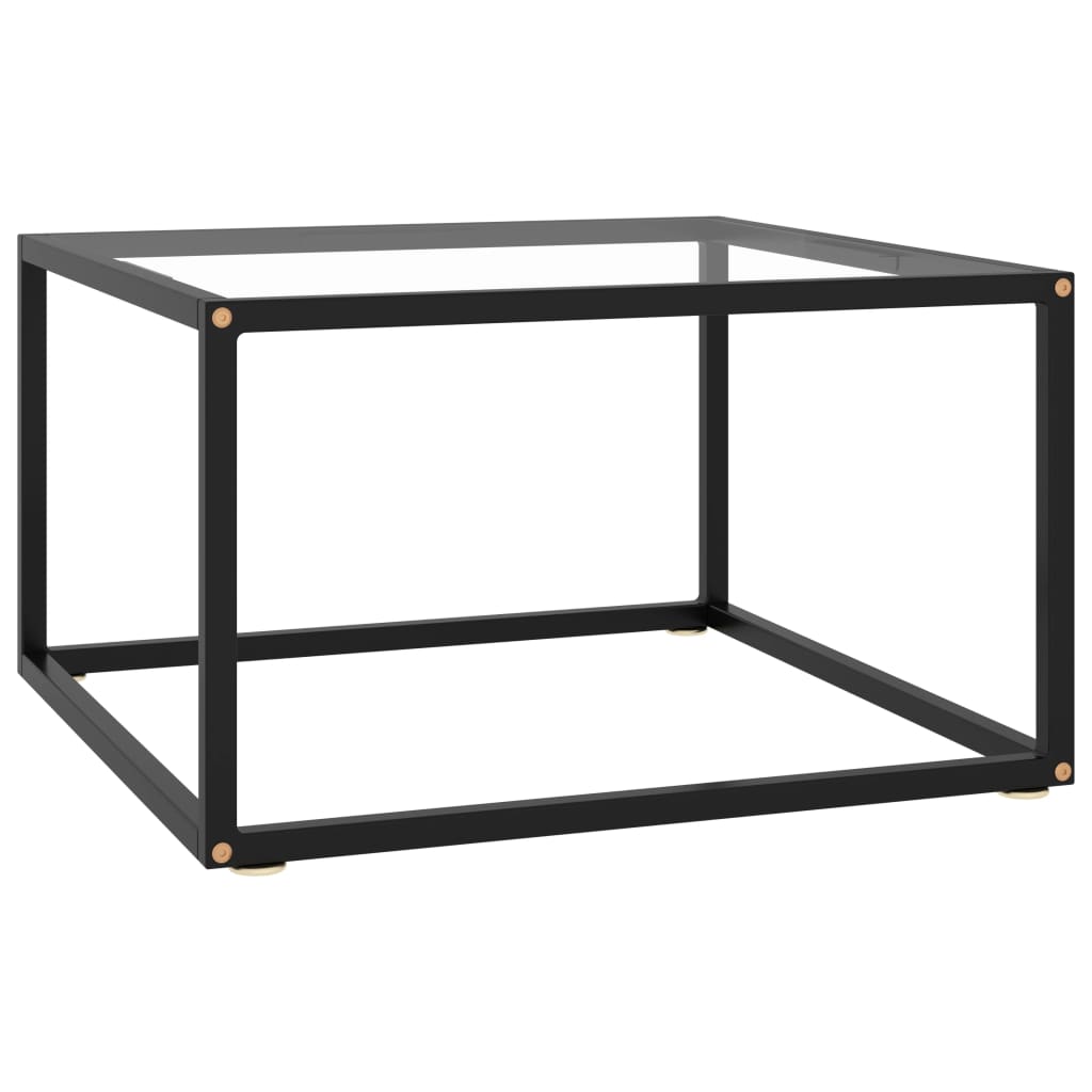 Coffee Table Black With Tempered Glass