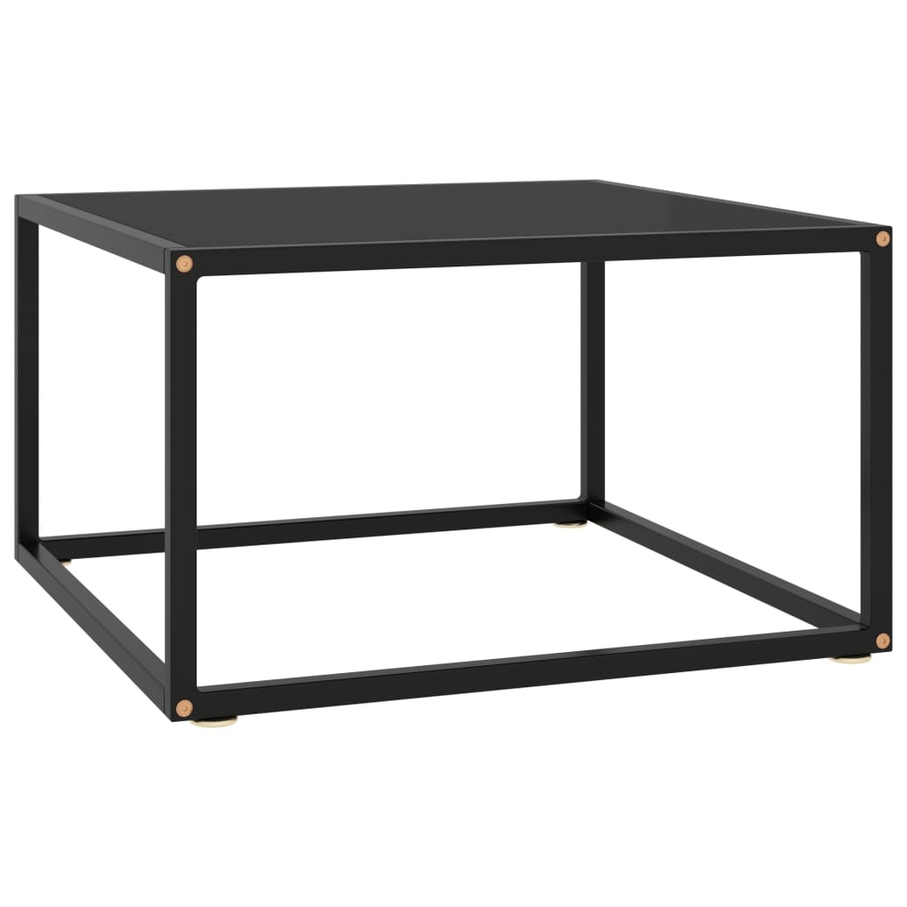 Coffee Table Black With Tempered Glass