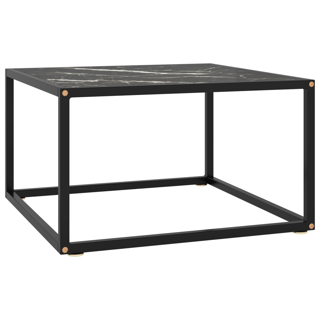 Coffee Table Black With Tempered Glass