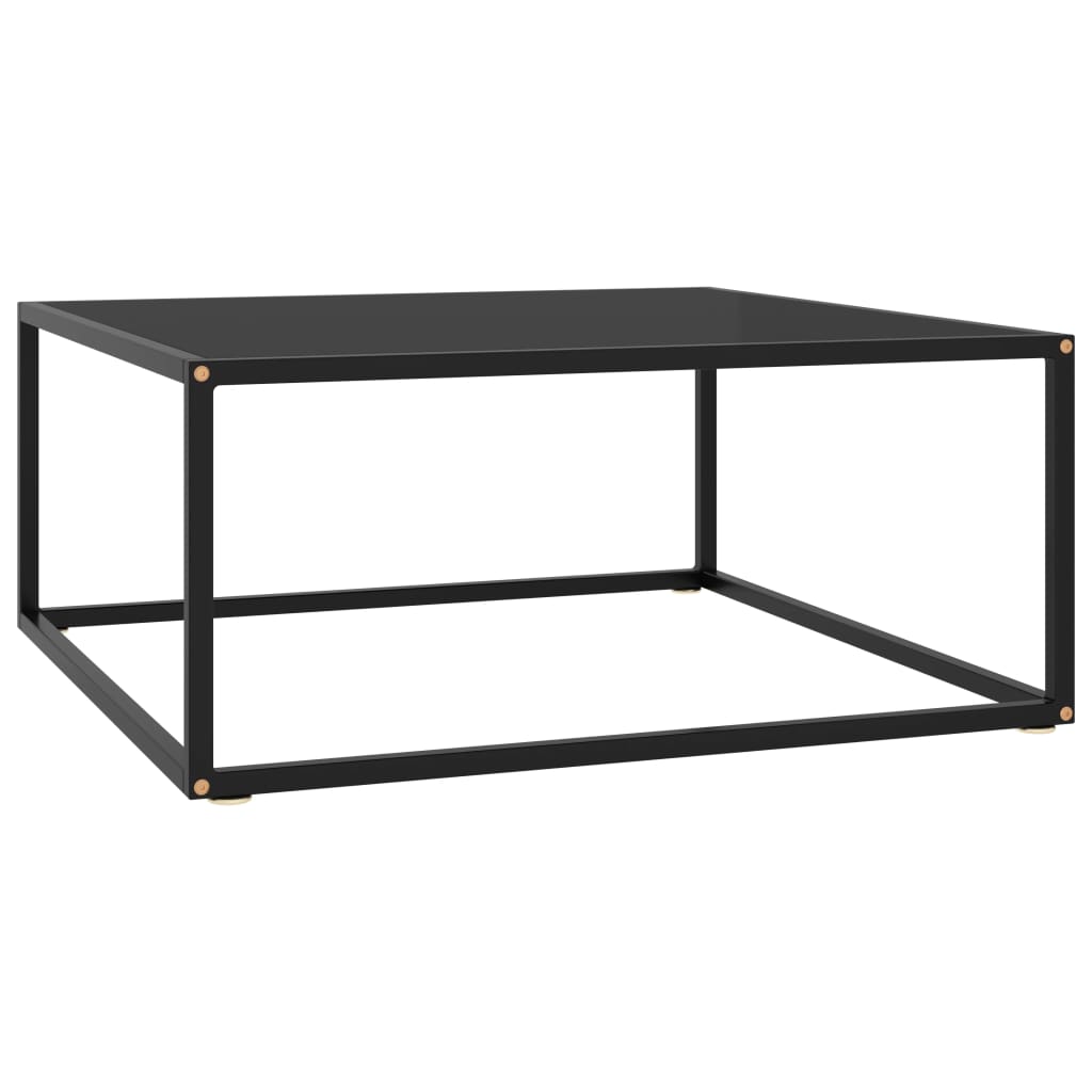 Coffee Table Black With Tempered Glass