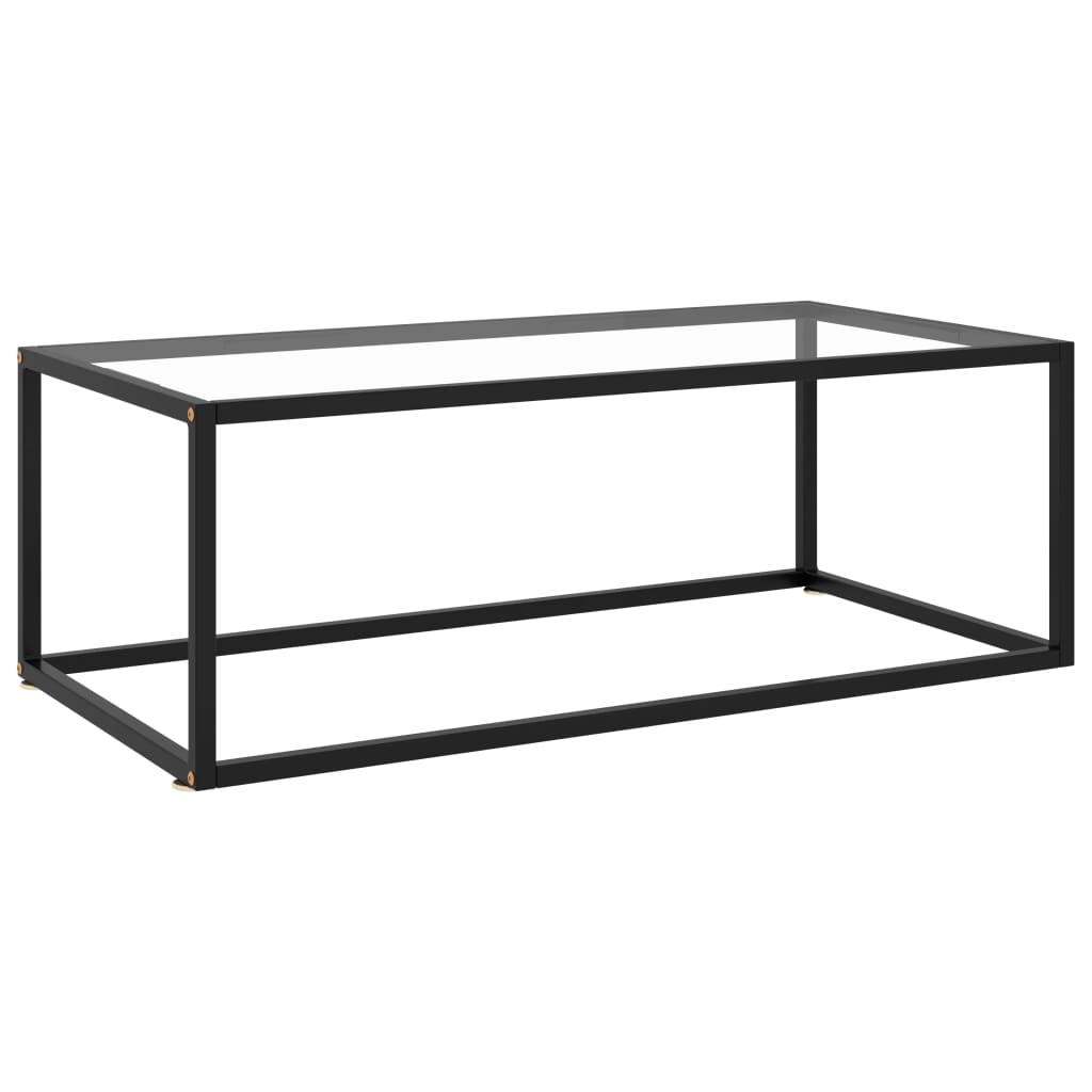 Coffee Table Black With Tempered Glass