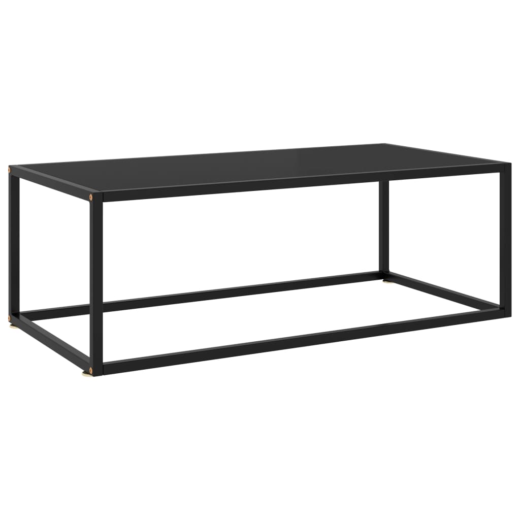 Coffee Table Black With Tempered Glass