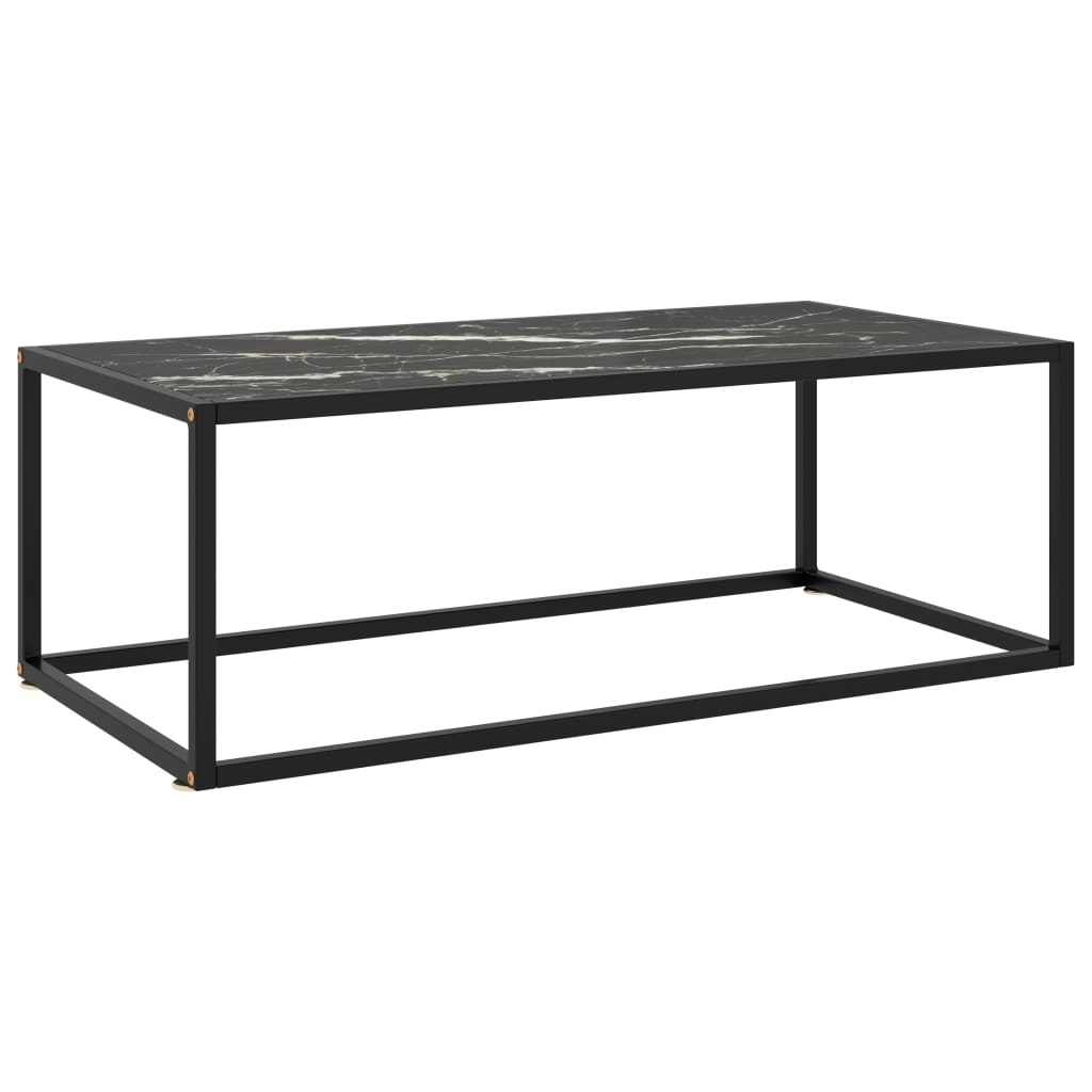 Coffee Table Black With Tempered Glass