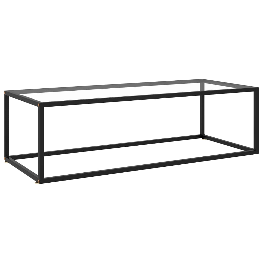 Coffee Table Black With Tempered Glass