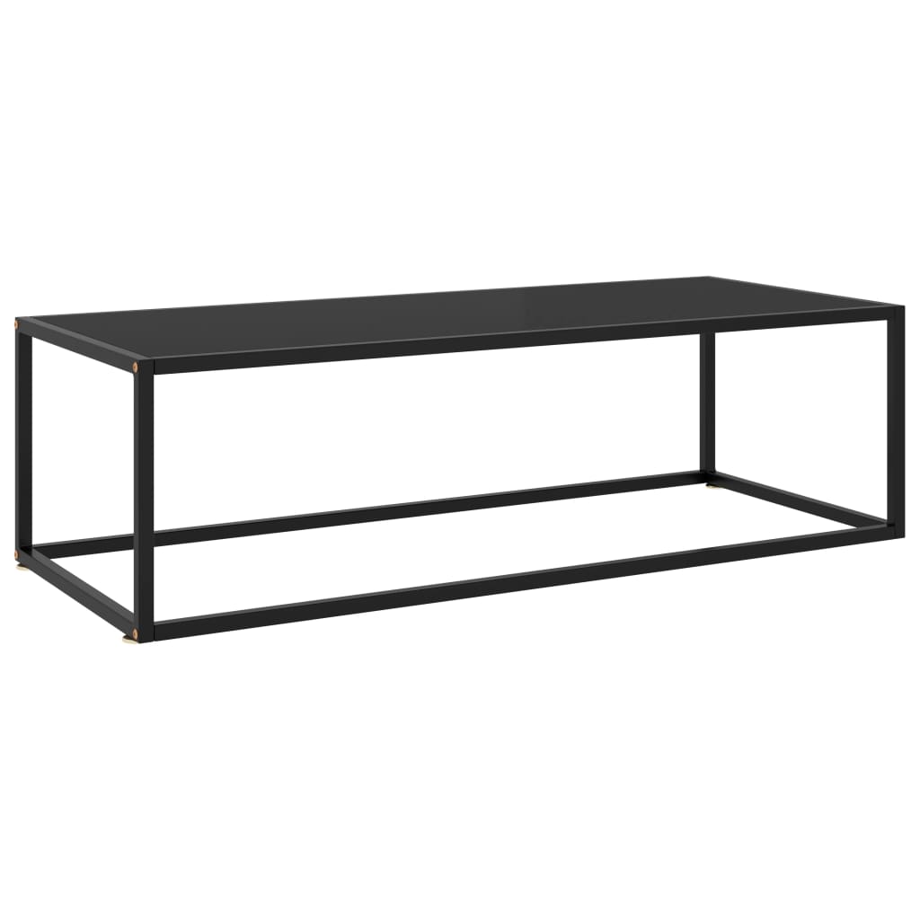 Coffee Table Black With Tempered Glass