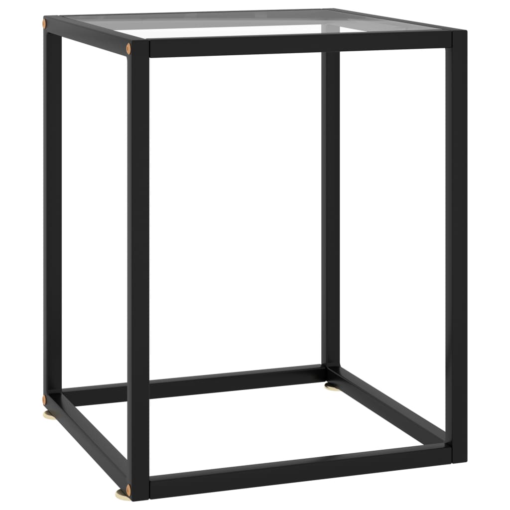 Coffee Table Black With Tempered Glass