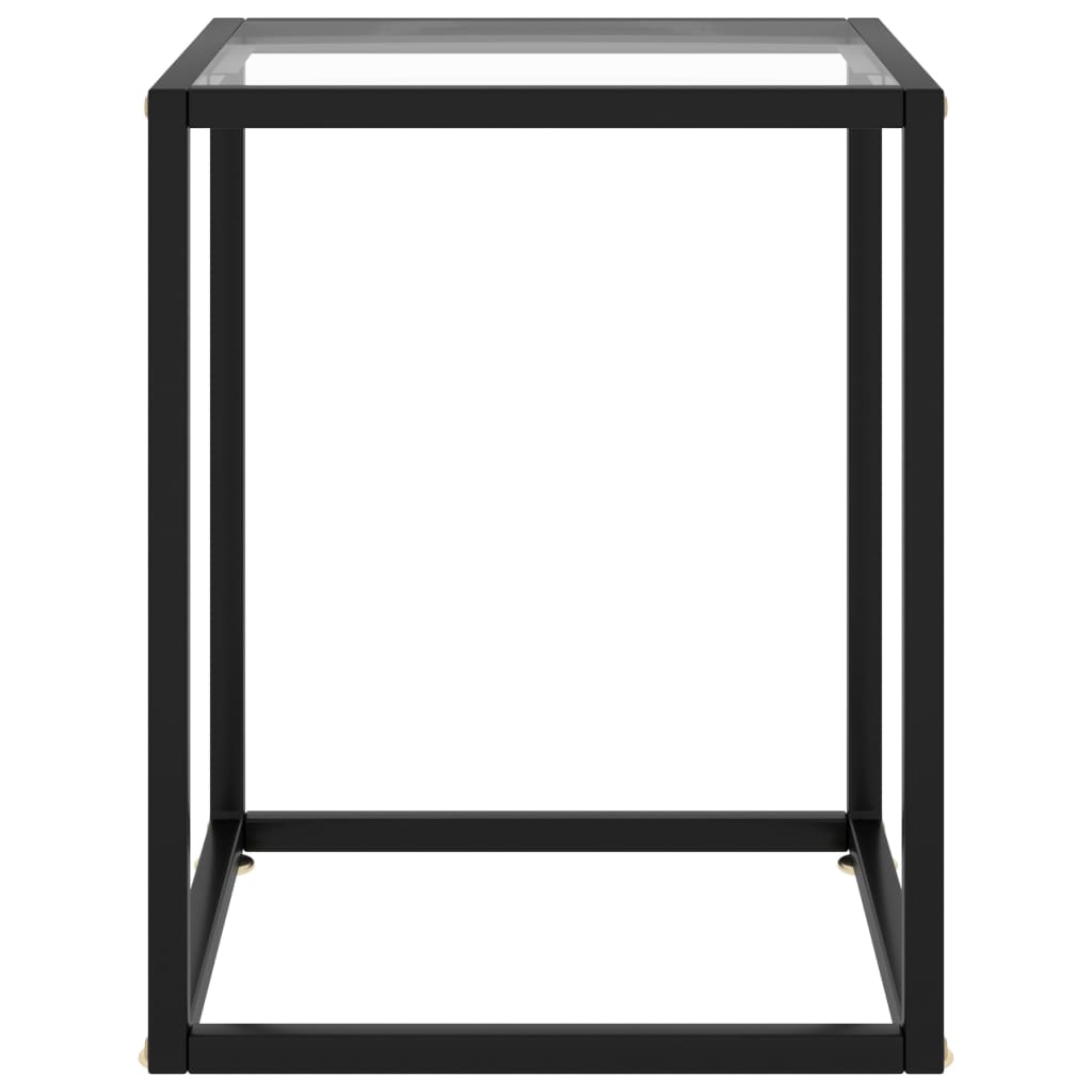 Coffee Table Black With Tempered Glass