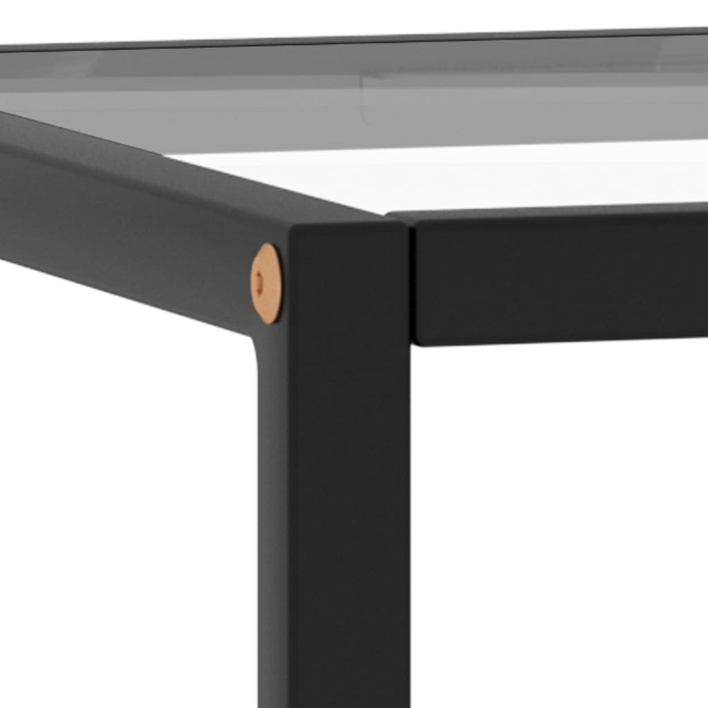 Coffee Table Black With Tempered Glass