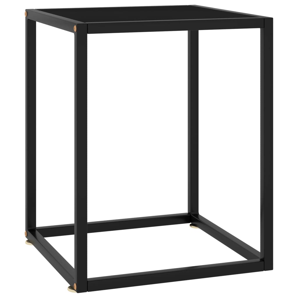 Coffee Table Black With Tempered Glass