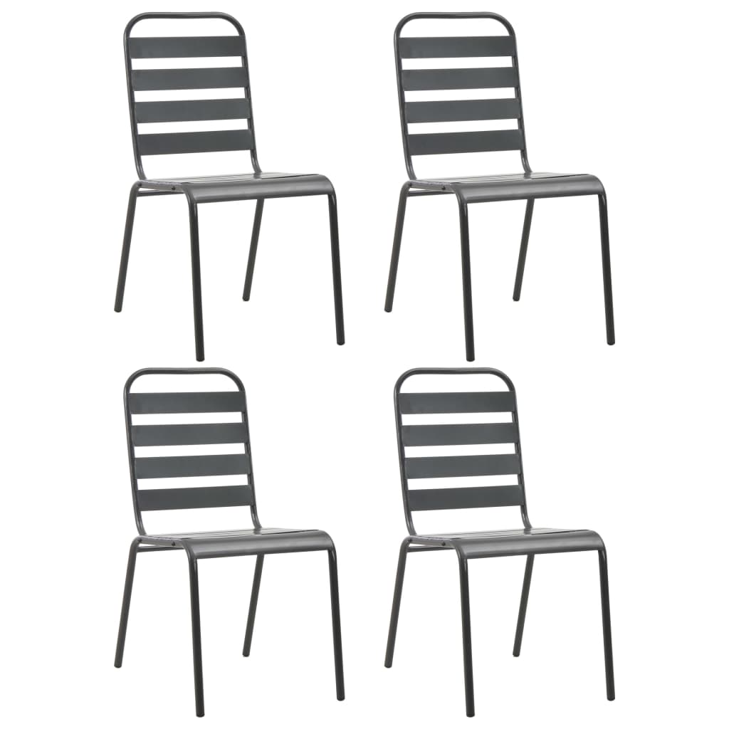 Stackable Patio Chairs 2 Pcs Steel