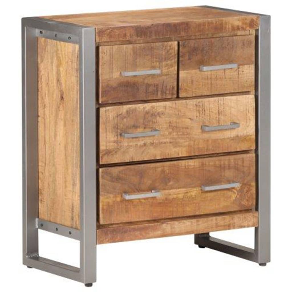 Sideboard 23.6&quot;X13.8&quot;X27.6&quot; Rough Mango Wood