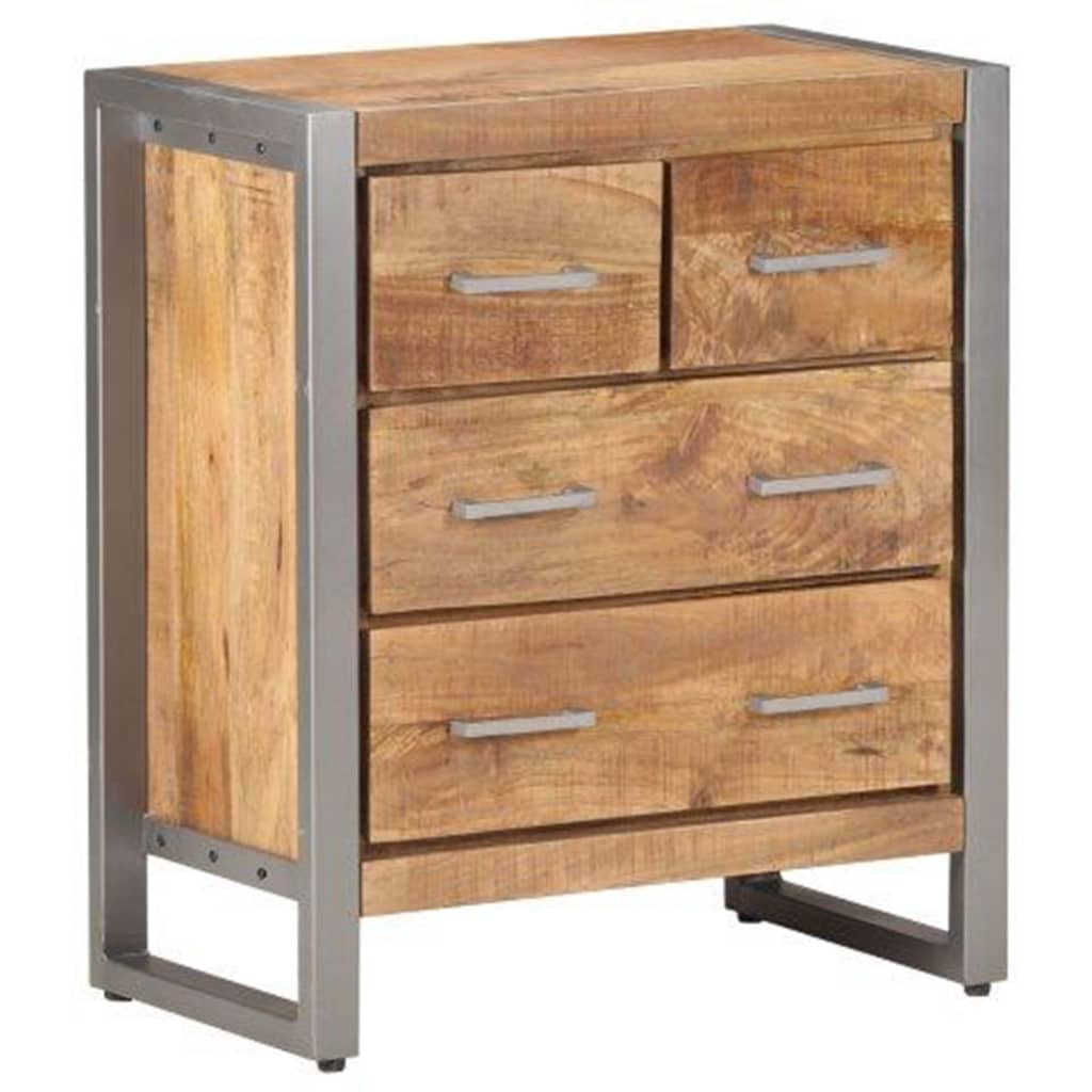 Sideboard 23.6&quot;X13.8&quot;X27.6&quot; Rough Mango Wood