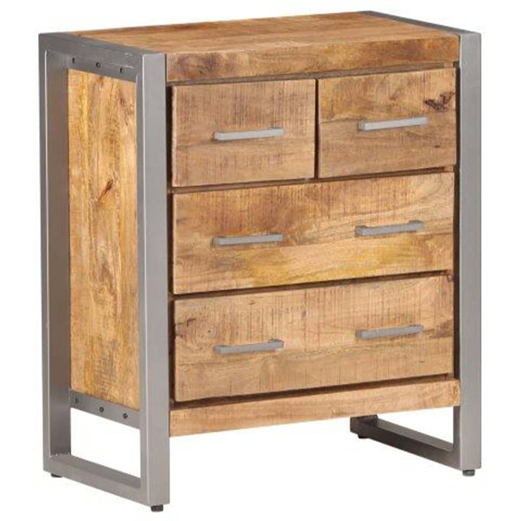 Sideboard 23.6&quot;X13.8&quot;X27.6&quot; Rough Mango Wood