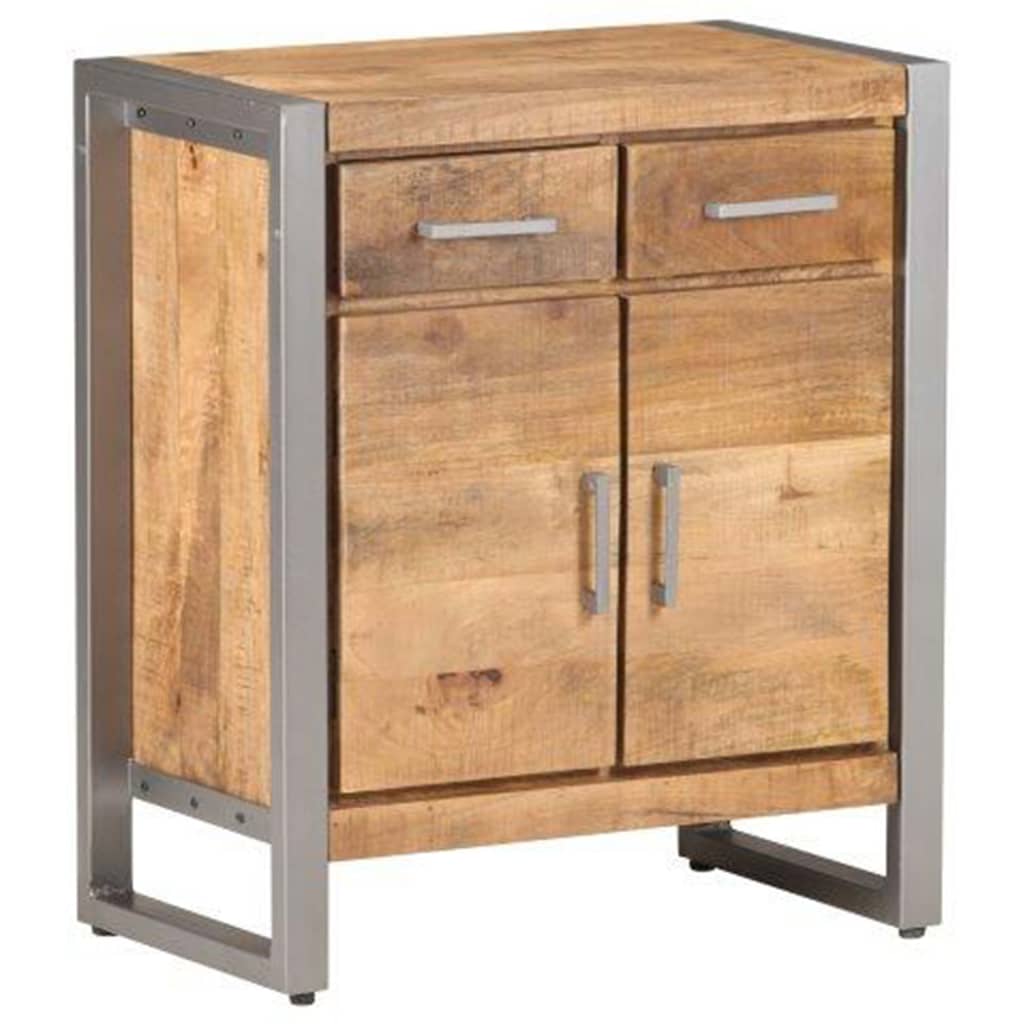 Sideboard 23.6&quot;X13.8&quot;X28.3&quot; Rough Mango Wood