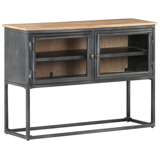 Sideboard Gray 39.4&quot;X11.8&quot;X27.6&quot; Solid Acacia Wood