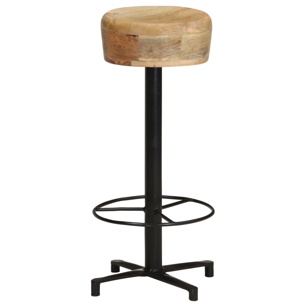 Bar Stools 2 Pcs Solid Mango Wood