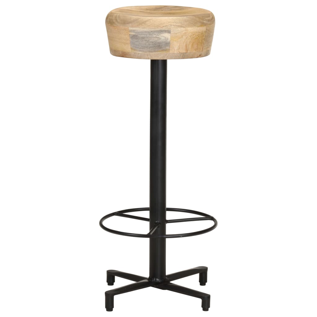 Bar Stools 2 Pcs Solid Mango Wood