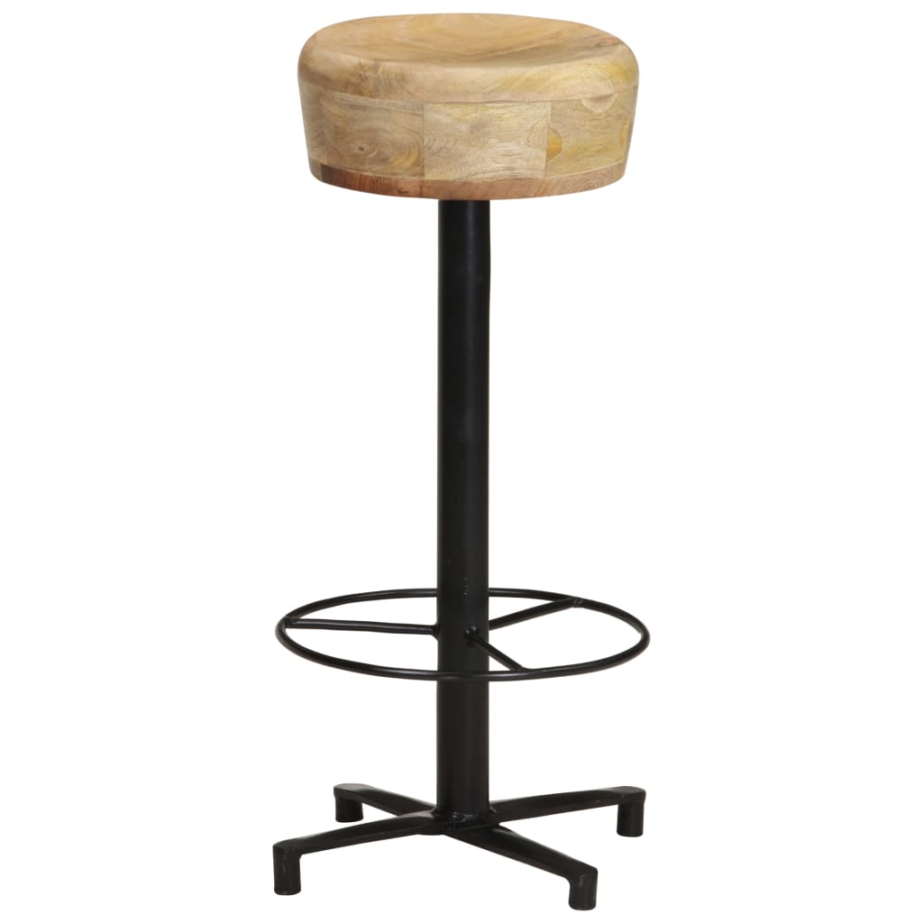 Bar Stools 2 Pcs Solid Mango Wood