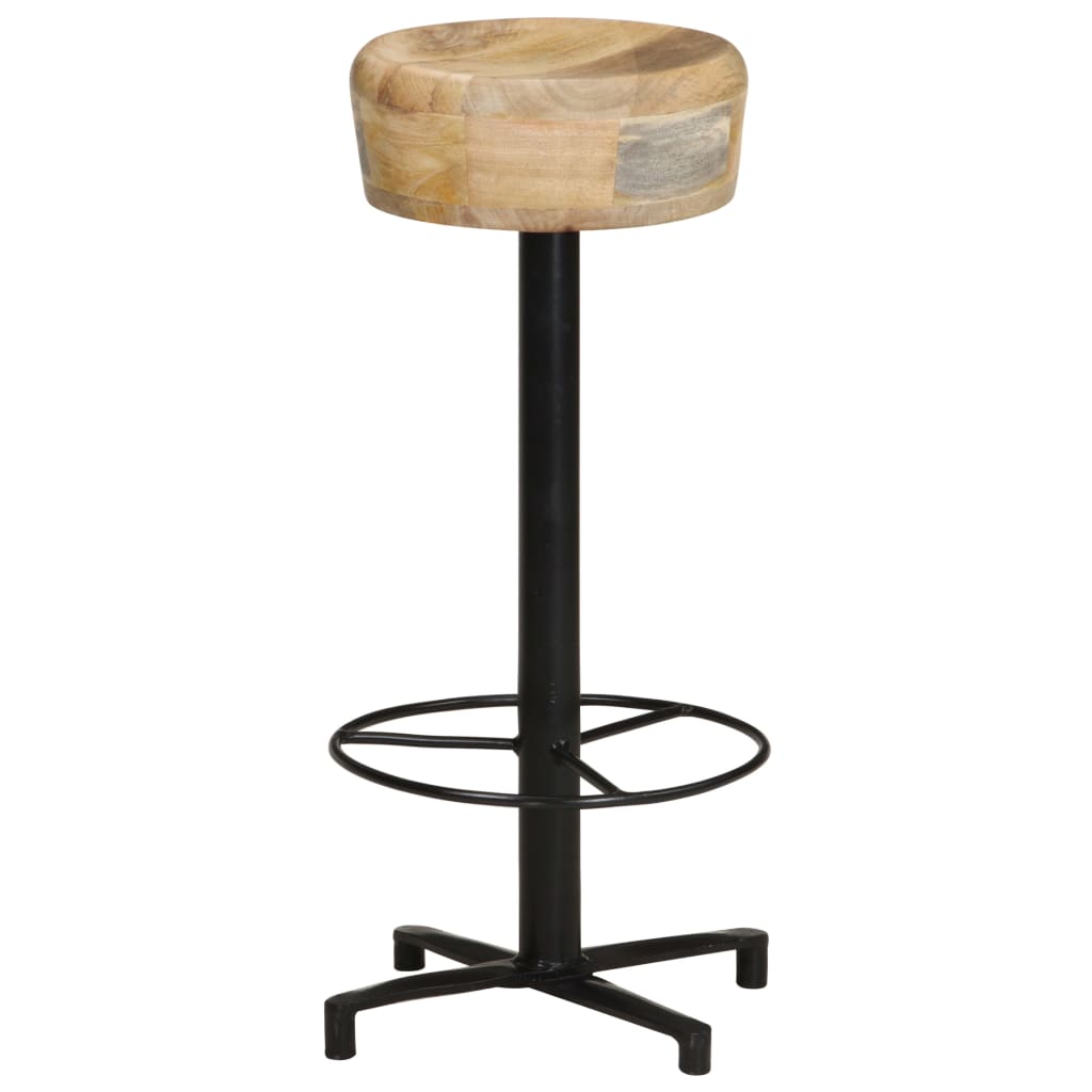 Bar Stools 2 Pcs Solid Mango Wood