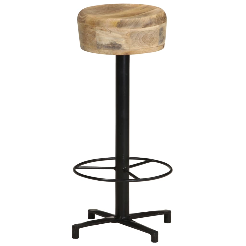 Bar Stools 2 Pcs Solid Mango Wood