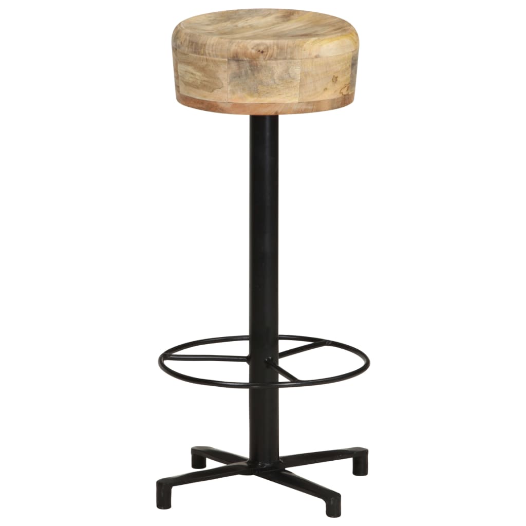 Bar Stools 2 Pcs Solid Mango Wood