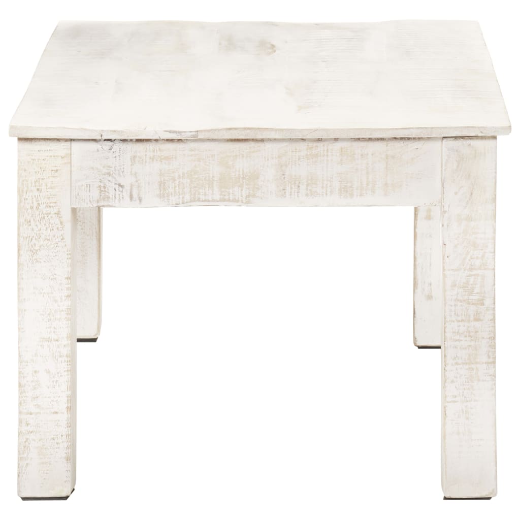 Coffee Table White 43.3&quot;X23.6&quot;X17.7&quot; Solid Mango Wood