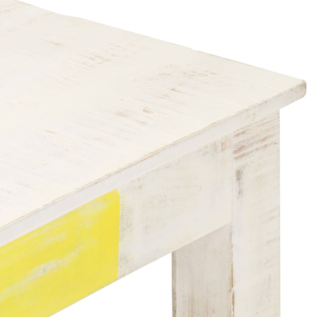 Coffee Table White 43.3&quot;X23.6&quot;X17.7&quot; Solid Mango Wood