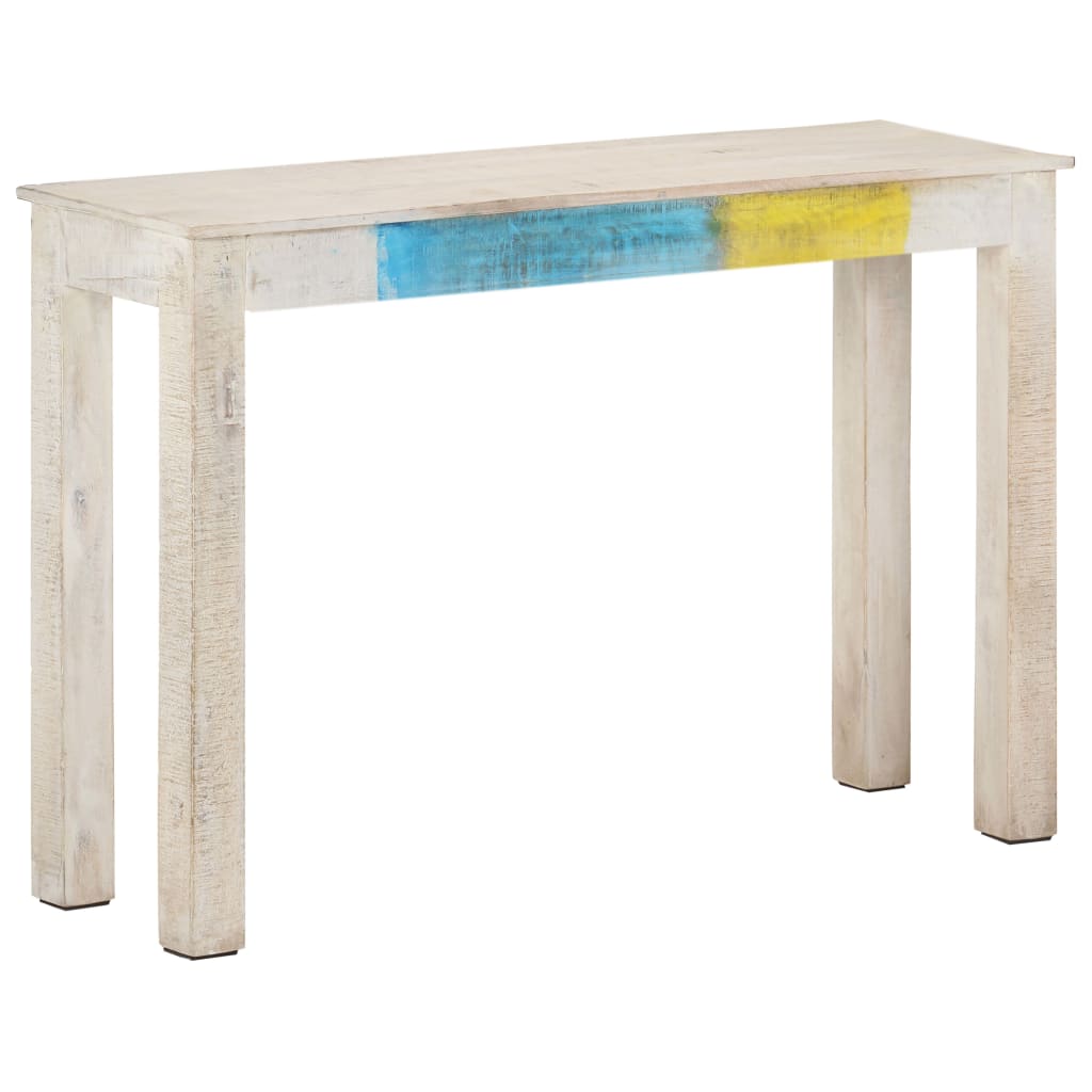 Console Table White 45.3&quot;X13.8&quot;X30.3&quot; Rough Mango Wood